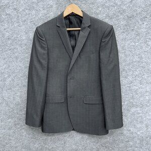 Rossini Men's Blazer Sport Coat Suit Jacket 38R, 100% Wool Made In Italy, Gray